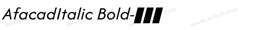 AfacadItalic Bold字体转换